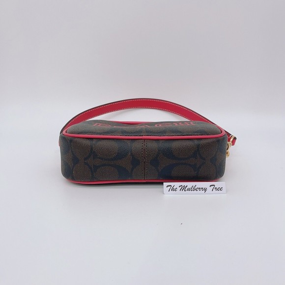 Coach CB851 Jamie Wristlet In Signature Canvas With Varsity Motif NET Org $178 - Picture 4 of 9